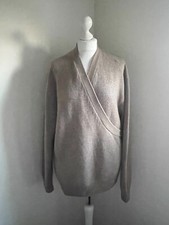 Zara 100% Cashmere Wrap Cardigan Sweater Beige /Brown , size M/L