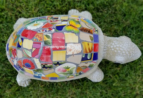 Mosaic turtle statue - mosaic,