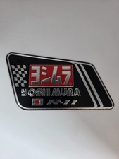 YOSHIMURA JAP 3D HEATPROOF EXHAUST BADGE STICKER GRAPHIC DECAL METAL 105MMx60MM