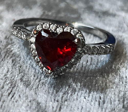 Heart red stone - red, cocktail