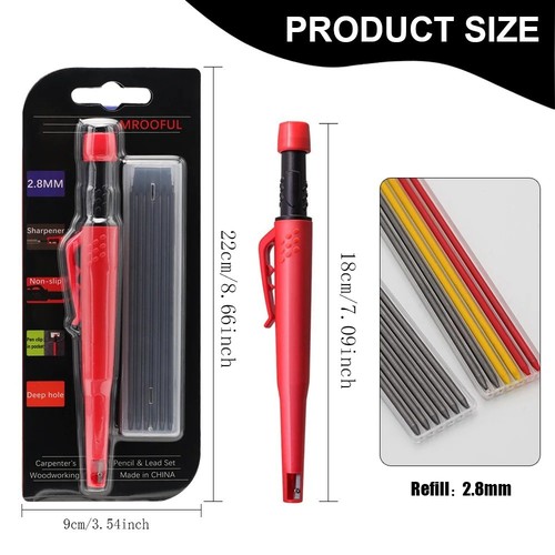 Deep hole woodworking pencil - deep,