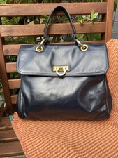 Vintage Bally Blue Leather Bag