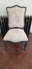 Stunning Vintage Louis VI Style Grey  Linen French Shabby Chic Chair Upcycled