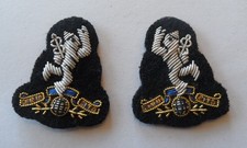 Royal Signals Collar Badges, Mess Dress, Army, Corps, Military, Dogs, Pair, New