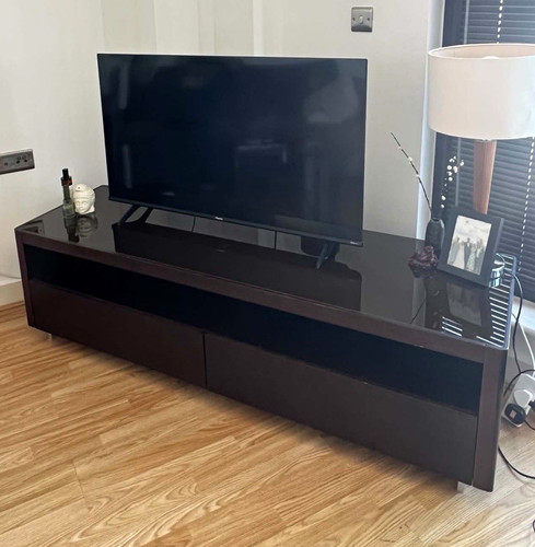 Black glass top - glass, tv