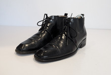 Vintage Ankle Boots Womens EU 39 UK 6 Black Leather Lace Formal Victorian Style