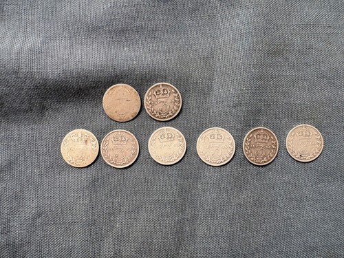 British silver three pence - british,