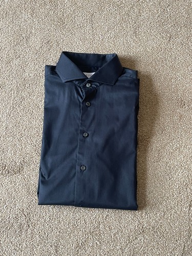 Eton twill stretch slim black - slim,
