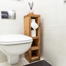 Wooden toilet paper shelving