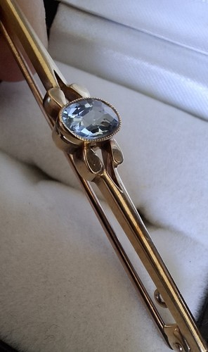 15ct gold aquamarine - 15ct,