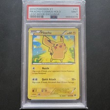 Pikachu 42/146 Comos Holo LEGO Movie Exclusive Promo PSA 9 Graded Pokemon Card