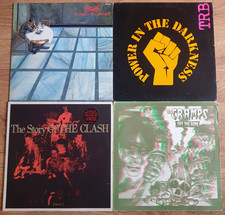 Job Lot - 4 x Punk/New Wave Vinyl LPs. Skids, The Clash, TRB, The Cramps. FAULTY