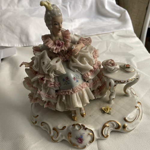 Dresden seated lady lace - dresden,