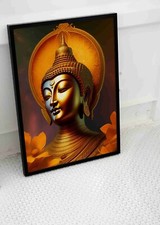 BUDDHA STATUE POSTER RELIGION IMAGE GOD WALL ART PRINT A4 A3 SIZE