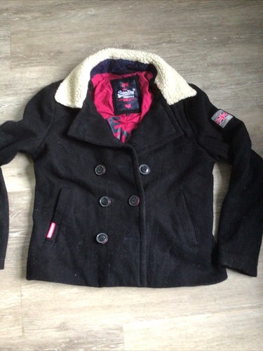 Ladies superdry peacoat - ladies, sherpa