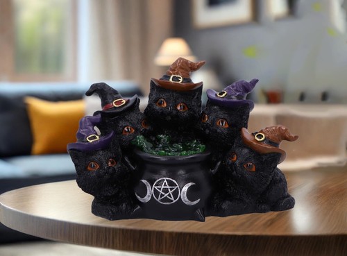 Witches black cat cauldron - witches,