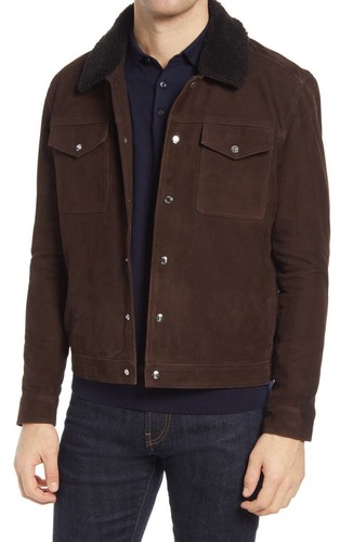 Men brown pure suede leather - pure,