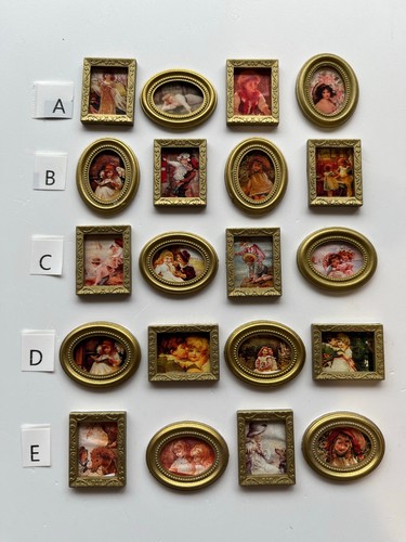 Dolls house framed miniature - dolls,
