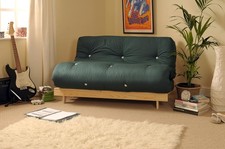 Small Double Wooden Futon Sofa