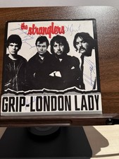 The Stranglers Band Hand Signed Vinyl Single London Lady Get A Grip