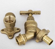 Garden Bib Tap with Wall Plate Elbow – 1/2" & Compression Fittings Combination!