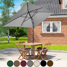 2x3M Outdoor Rectangular Parasol Patio Sun Shade Garden Canopy Umbrella Crank