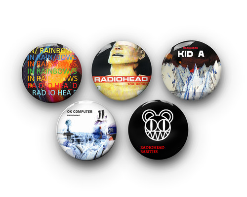 Radiohead pin badges - radiohead, of