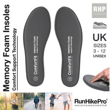 Deep Memory Foam Comfort Insoles Orthopaedic Mens Ladies Shoe Size 3 -12 New