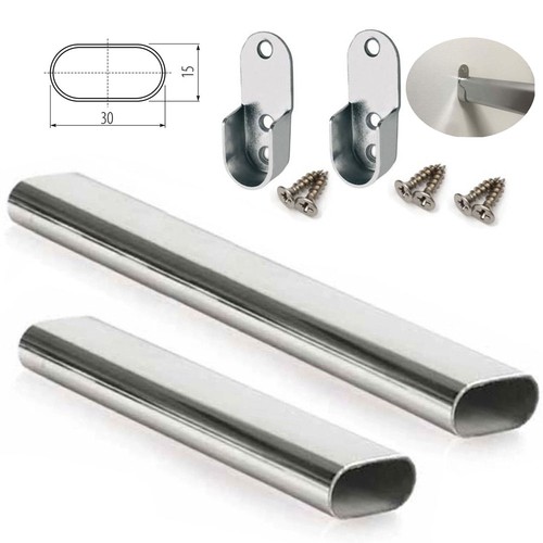 Wardrobe rail oval - rail, chrome