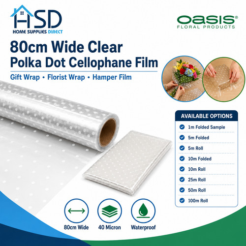 80cm wide clear cellophane - 80cm,