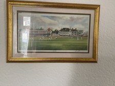 Terry Harrison Signed Cricket