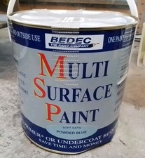Bedec 2.5 Litre Soft Satin Multi-Surface Paint - Powder Blue