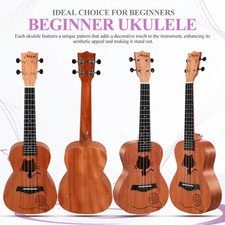 Soprano Ukulele Beginners Uke with Bag, Felt Pick and Spare Strings 23 inch Kits