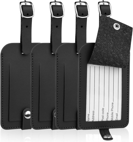 Pcs luggage tags leather - pcs, tags,
