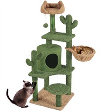 135 cm Cat Tree Cactus Cat Tower Activity Centre Cat Play House Scratching Post