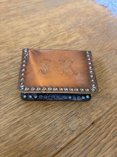 Trench art brass - trench, matchbox