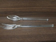 Glass Salad Fork And Spoon 