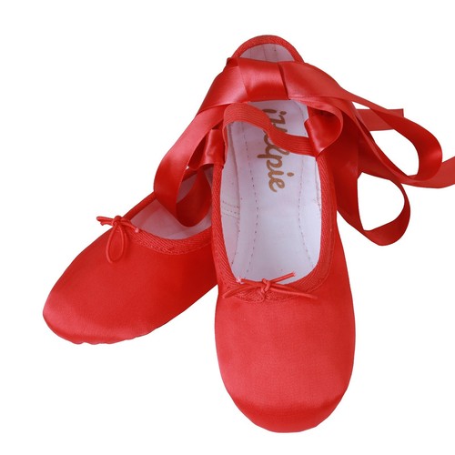 Pink satin ballet shoes - satin,