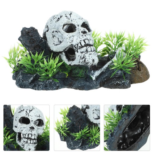 Aquarium skull ornaments fish - skull,