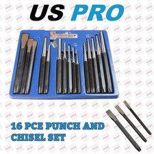 US PRO 16pc Punch & Chisel Set