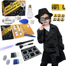 Spy Kit for Kids Detective Outfit Fingerprint Investigation Role Play Dress up E