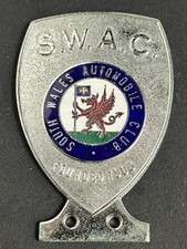 SOUTH WALES AUTOMOBILE CLUB SWAC VINTAGE MOTORSPORT RACING RALLY BADGE EMBLEM