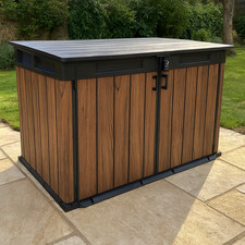 Keter Horizon Rosewood Outdoor Storage Shed 2020L Garden Box Weatherproof XL