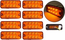 8x Orange Marker Side Led Trailer Truck Lorry Recovery Position Lights Lamps 12v