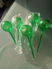 Five Green Water Drip Plant Feeders - Approximately 24cm.