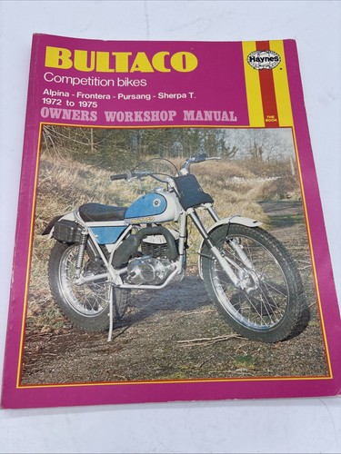 Haynes manual bultaco 1972 - haynes,