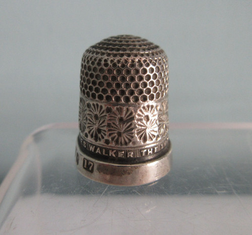 Antique silver thimble james - antique,