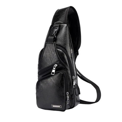 Men usb charging chest bag - men's,