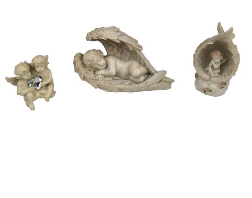 Cherub angel winged - angel, resin
