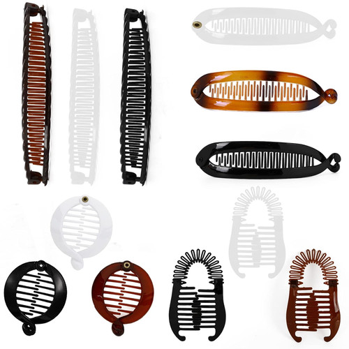 12pcs banana hair clips - banana,